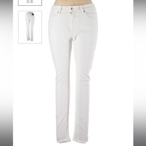 EUC Zara White Mid Rise Skinny Jeans Size 02